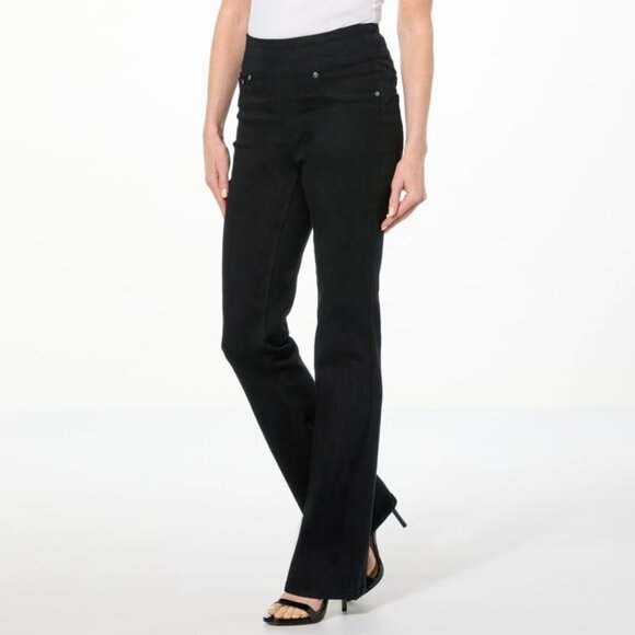 DG2 by Diane Gilman Virtual Stretch Denim Bootcut Jean Size Large Comfort Waist - Picture 1 of 7